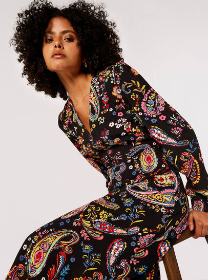 Colourful  Paisley Midi Dress