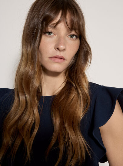 Ruffle Sleeve Jersey Jumpsuit