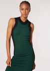 Ribbed Knit Bodycon Maxi Dress, Green, large
