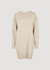 Button Detail Jumper Mini Dress, Stone, large