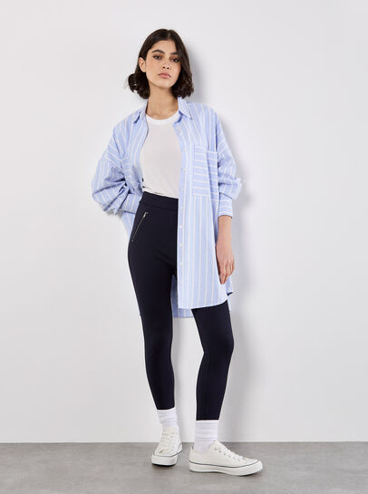 Zip Pocket Stretch Skinny Fit Leggings