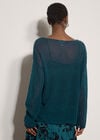 Lightweight Brushed Oversized Jumper, Teal, large