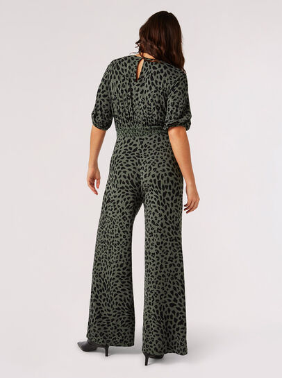 Cheetah Print Jersey Jumpsuit
