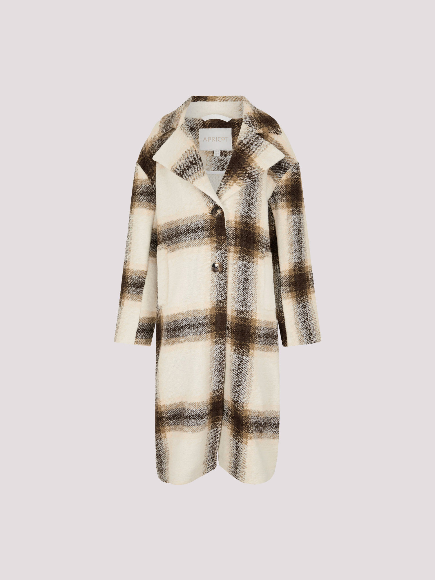 DOUBLE FACE CHECK SOUTIEN COLLAR COAT - ジャケット・アウター