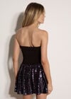 Bandeau Sequin Mini Dress, Assorted, large
