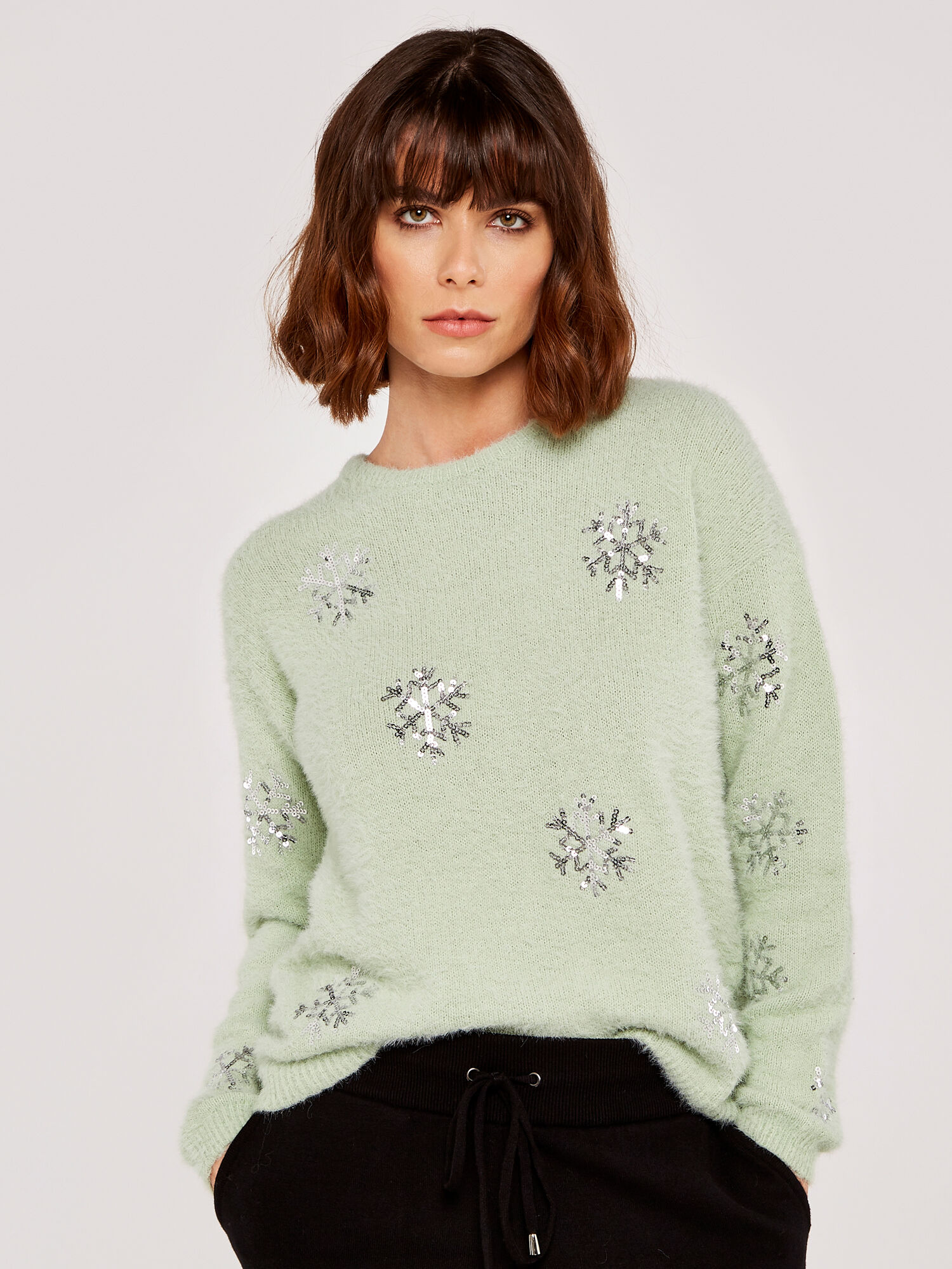 Sequin snowflake deals sweater