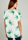 Misty Floral Over-sized Top, Green, large