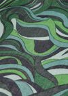Swirl Long Scarf, Green, large
