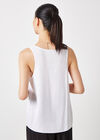 Soft Satin Tank Top, Cream, large