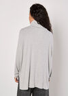 Roll Neck Soft Touch Oversized Top, Grey, large