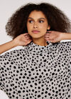 Dot Batwing Top, Grey, large