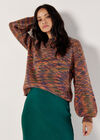 Waffle Knit Space Dye Jumper, Green, large