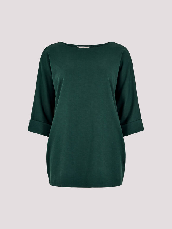 Jersey Knit Batwing Top, Green, large