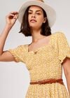 Daisy Milkmaid Maxi Dress, Mustard, large