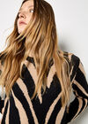 Chevron Knitted Dress, Stone, large