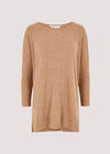 Ribbed Side Split Top, Stone, large