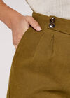 Twill Two Button Trousers, Khaki, large