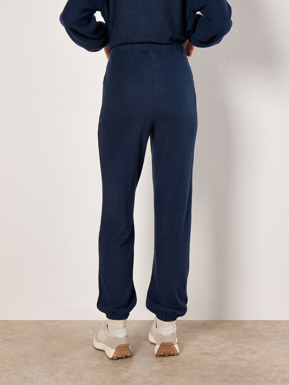 Soft Textured Joggers, Navy, large