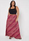 Curve Retro Wave Maxi Skirt, Pink, large