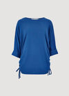 Soft Touch Drawstring Batwing Top, Blue, large