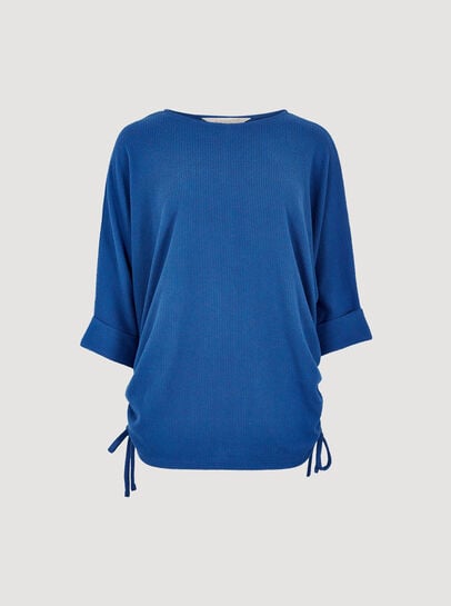 Soft Touch Drawstring Batwing Top