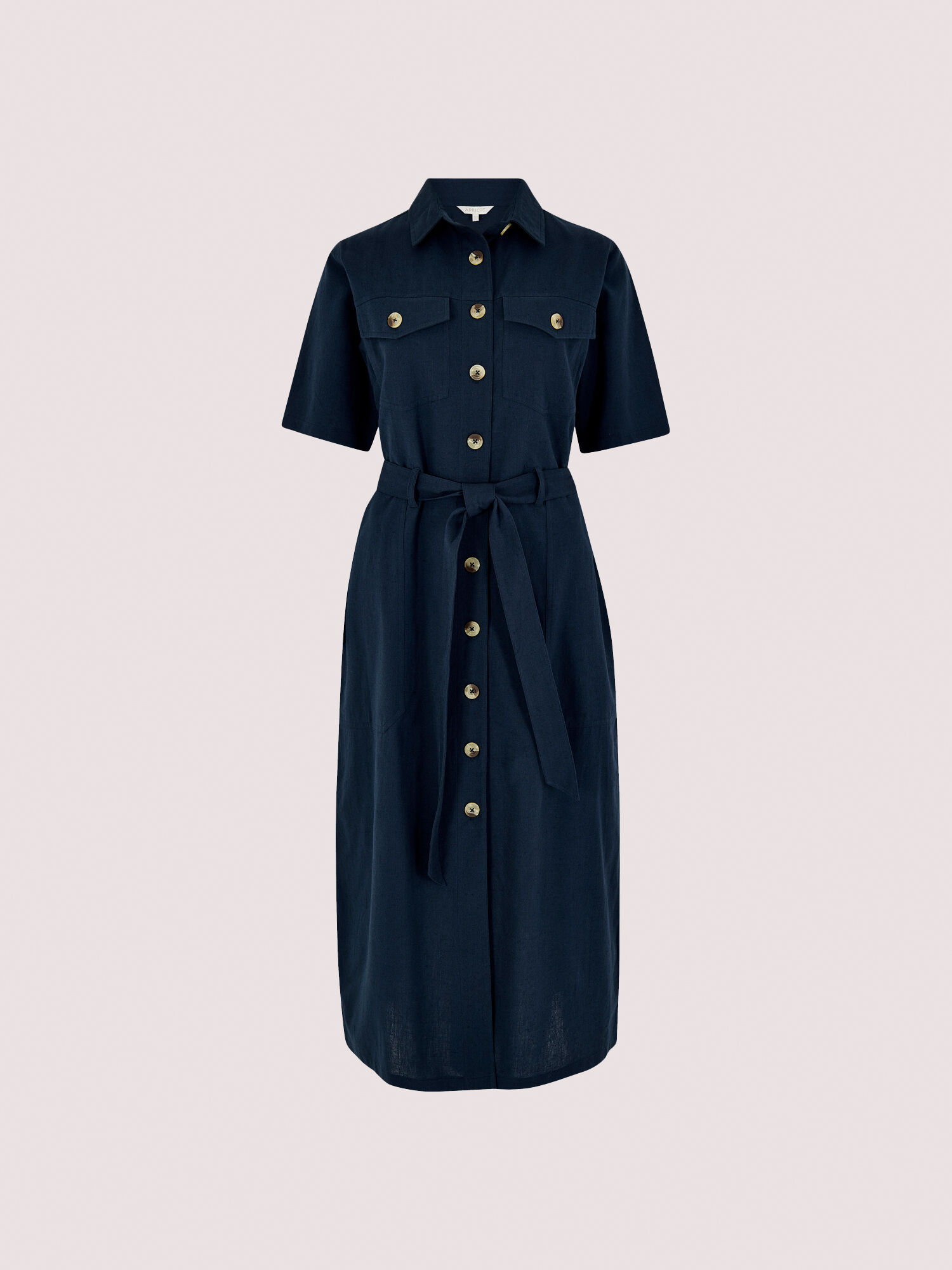 Navy linen dress uk top