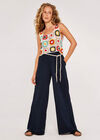 Classic Waist Palazzo Trouser, Navy, large