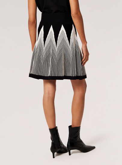 Geometric Knit Mini Skirt
