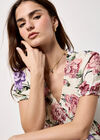 Chloe Floral Wrap Maxi Dress, Cream, large