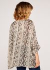 Snake Batwing Top, Stone, large