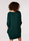 Soft-Touch Cocoon Mini Dress, Green, large