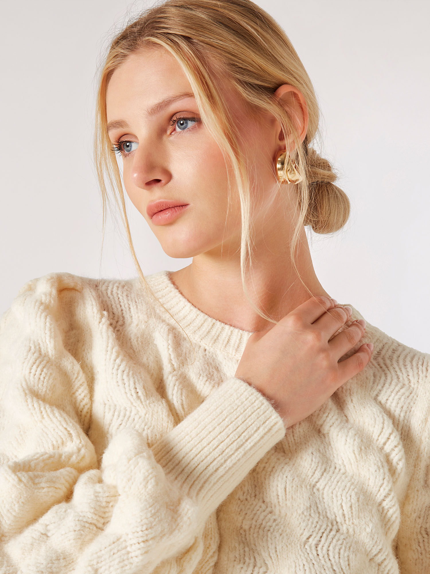 Cream knitwear clearance
