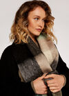 Colourblock Ombre Scarf, Black, large