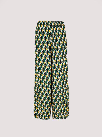 Printed Wide Leg Trousers