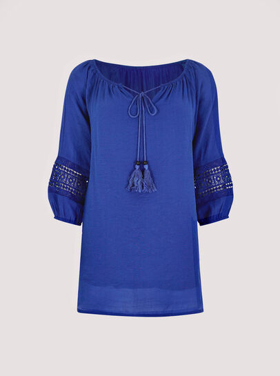 Crochet Detailled Slub Top