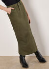 Cotton Cargo Midaxi Skirt, Khaki, large