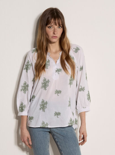 Embroidered Floral Blouse
