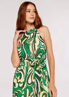 Swirl  Halterneck Dress, Green, large