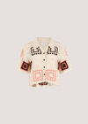 Crochet Squares Top, Coral, large