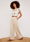 Palm Scene Slub Tee, Mustard, large