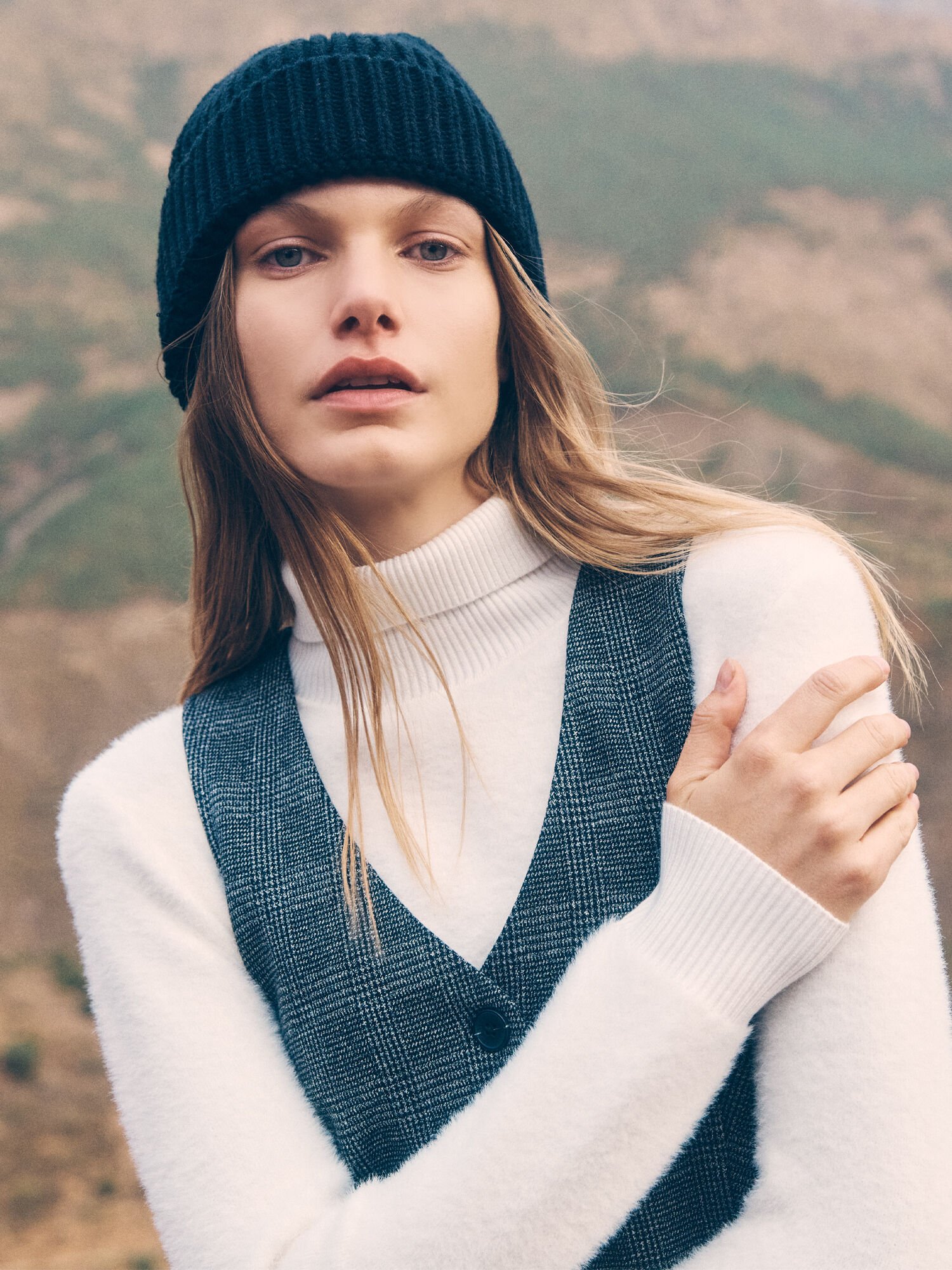 Classic Ribbed Knit Beanie Hat Apricot Clothing