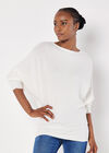 Textured Knit Lightweight Jumper, White, large