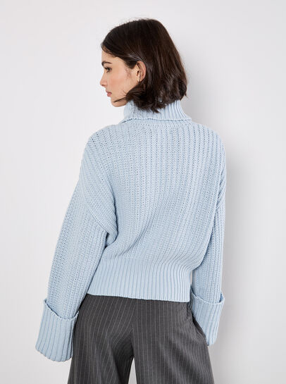 Chunky Knit Roll Neck Jumper