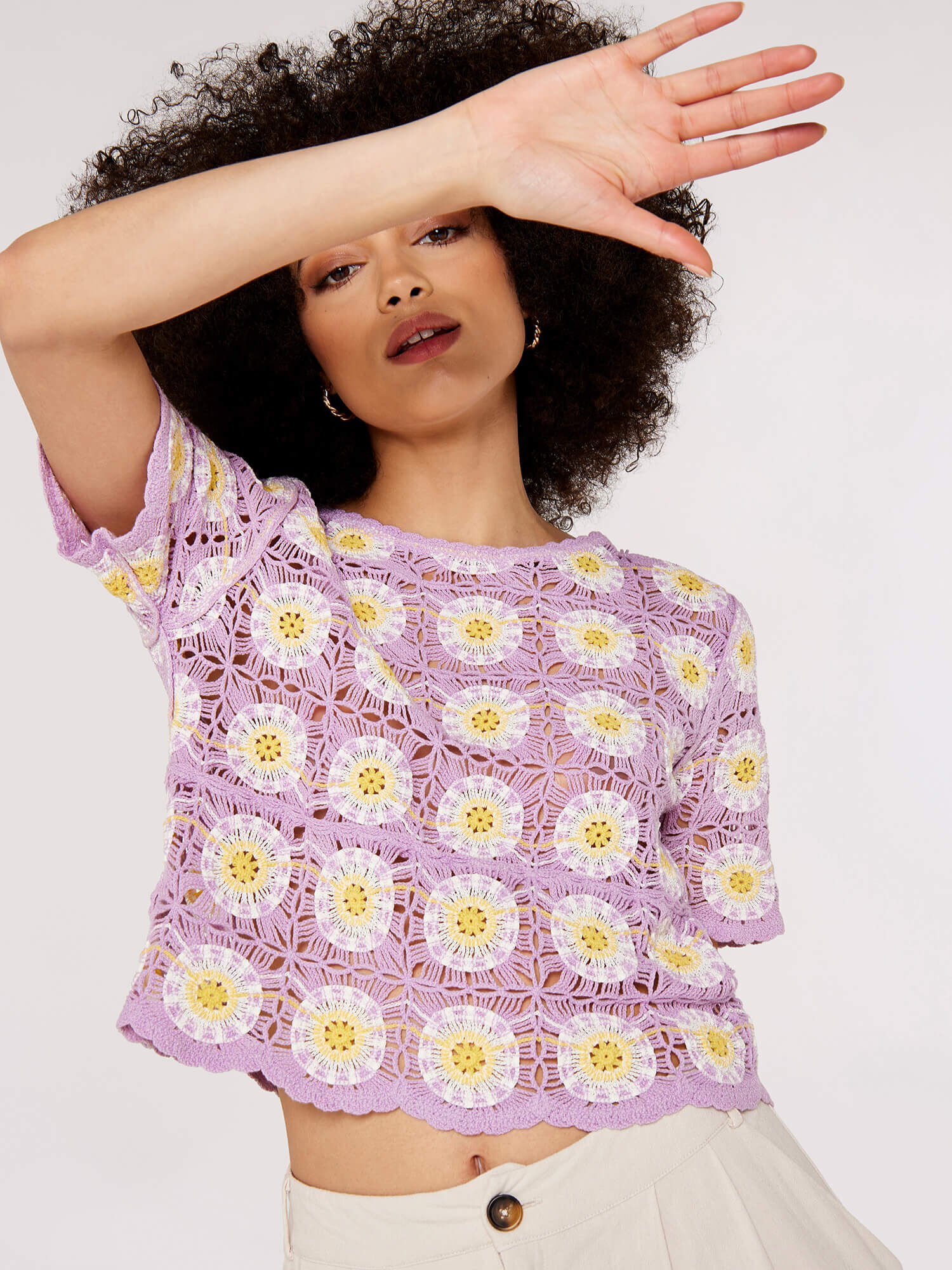 Apricot crochet top new arrivals