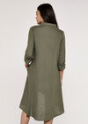 High Low Shirt Dress, Khaki, large