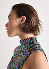 Rainbow Sequin Top, Black, large