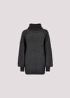 Oversized Boucle Tunic Jumper, Grey, large