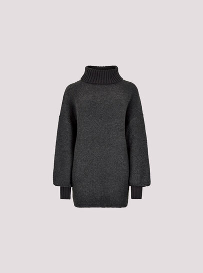 Oversized Boucle Tunic Jumper