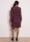 Ditsy Floral Mini Skater Dress, Burgundy, large