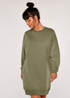 Oversized Sweater Dress, Khaki, large